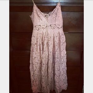 Lilac prom style lace dress